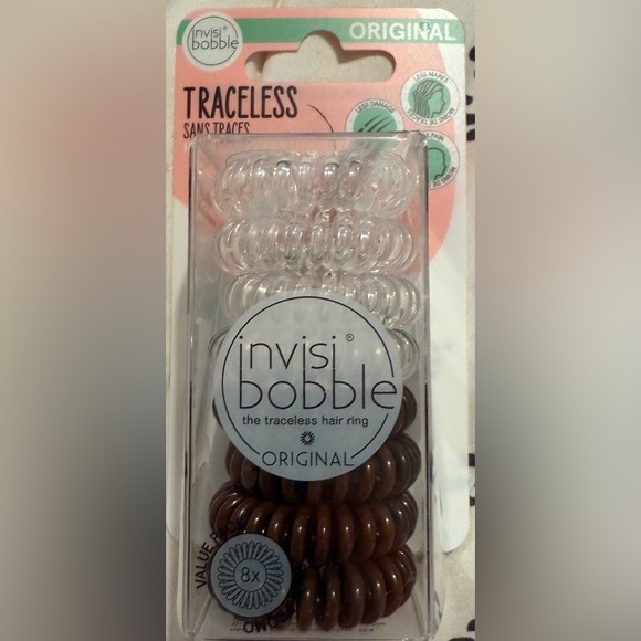 Invisibobble Traceless Hair Rings - Clear and Brown - Picture 3 of 4